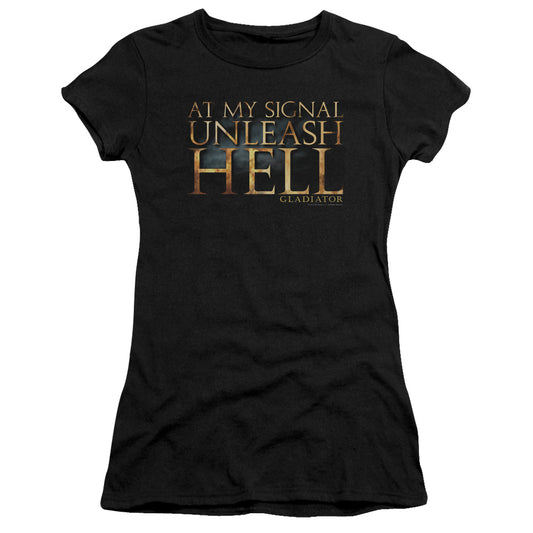 Gladiator - Unleash Hell - Short Sleeve Junior Sheer - Black T-shirt
