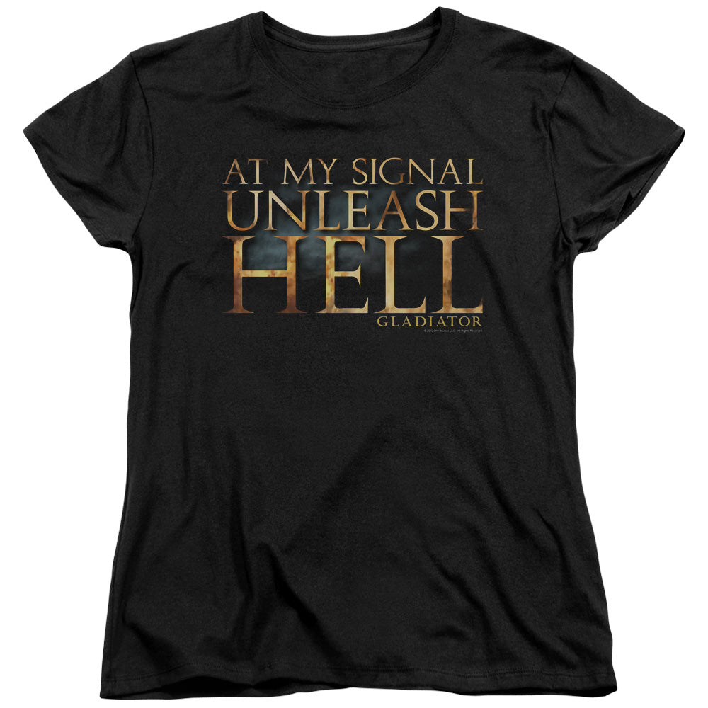 Gladiator - Unleash Hell - Short Sleeve Womens Tee - Black T-shirt