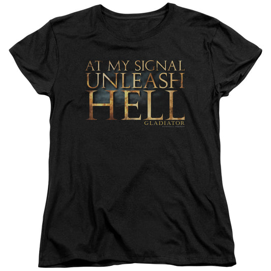 Gladiator - Unleash Hell - Short Sleeve Womens Tee - Black T-shirt