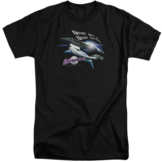 Galaxy Quest - Never Surrender - Short Sleeve Adult Tall - Black T-shirt