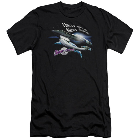 Galaxy Quest - Never Surrender - Short Sleeve Adult 30/1 - Black T-shirt