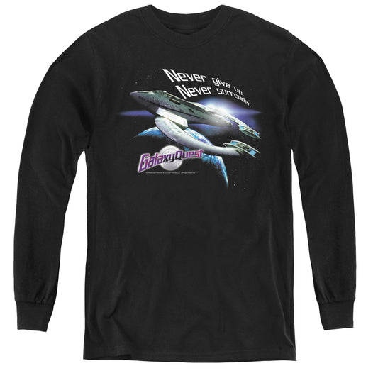 Galaxy Quest - Never Surrender - Youth Long Sleeve Tee - Black