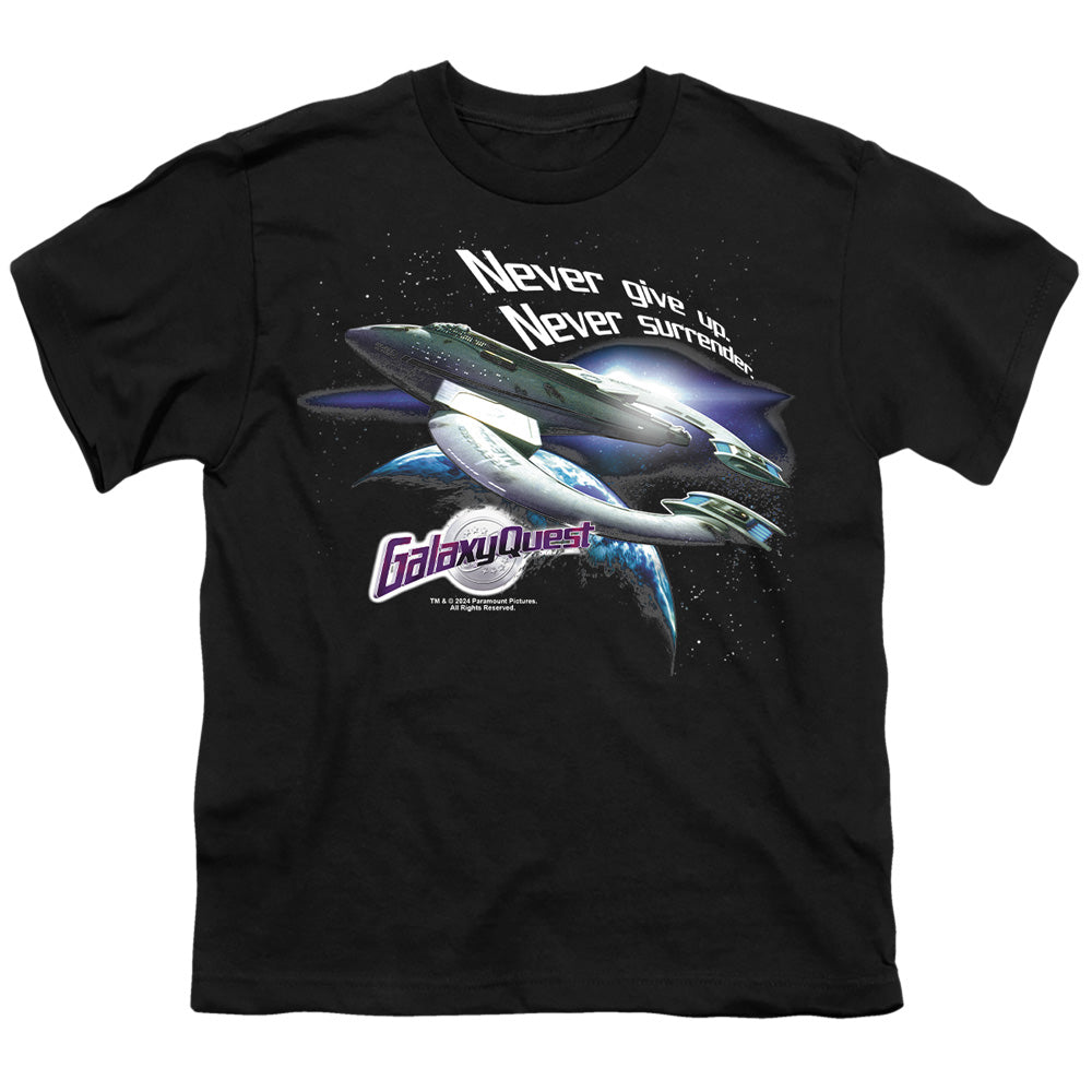 Galaxy Quest - Never Surrender - Short Sleeve Youth 18/1 - Black T-shirt