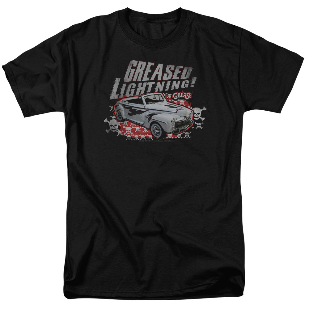 Grease - Greased Lightening - Short Sleeve Adult 18/1 - Black T-shirt