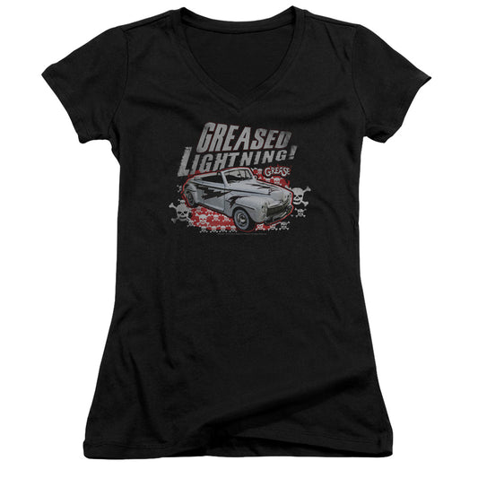 Grease - Greased Lightening - Junior V-neck - Black