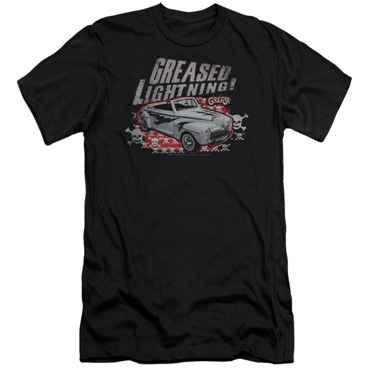Grease - Greased Lightening - Short Sleeve Adult 30/1 - Black T-shirt