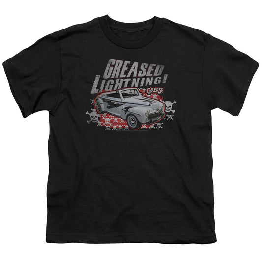 Grease - Greased Lightening - Short Sleeve Youth 18/1 - Black T-shirt
