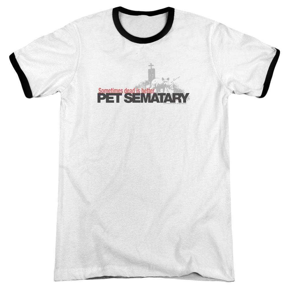Pet Sematary - Logo - Adult Ringer - White/black