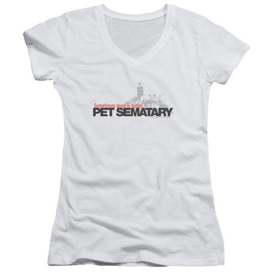 Pet Sematary - Logo - Junior V-neck - White