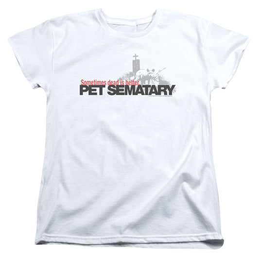Pet Sematary - Logo - Short Sleeve Womens Tee - White T-shirt