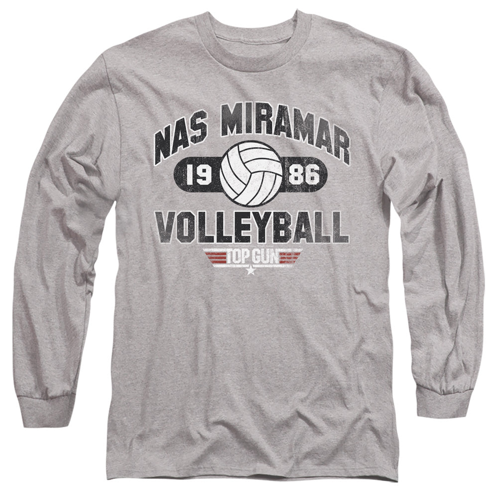 Top Gun - Nas Miramar Volleyball - Long Sleeve Adult 18/1 - Athletic Heather T-shirt