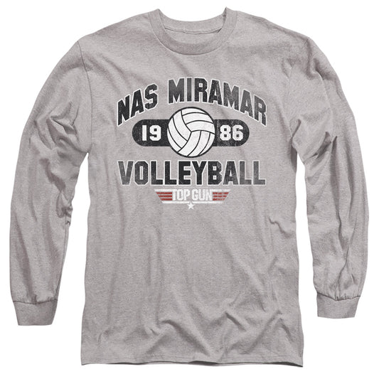 Top Gun - Nas Miramar Volleyball - Long Sleeve Adult 18/1 - Athletic Heather T-shirt