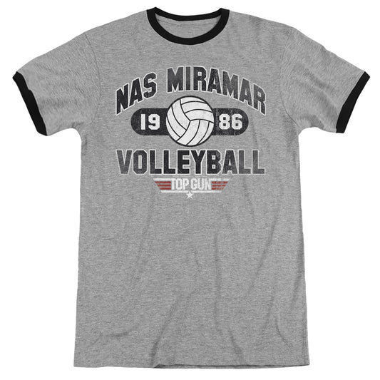 Top Gun - Nas Miramar Volleyball - Adult Ringer - Heather/black