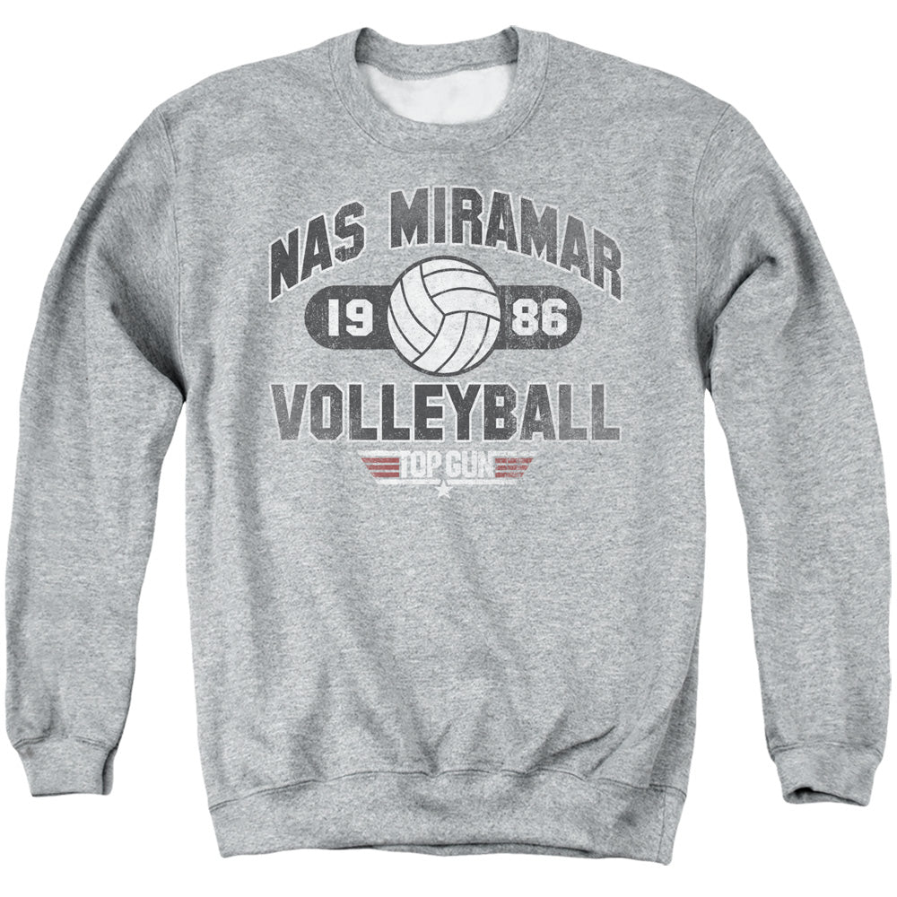 Top Gun - Nas Miramar Volleyball - Adult Crewneck Sweatshirt - Athletic Heather
