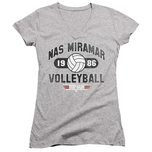 Top Gun - Nas Miramar Volleyball - Junior V-neck - Athletic Heather
