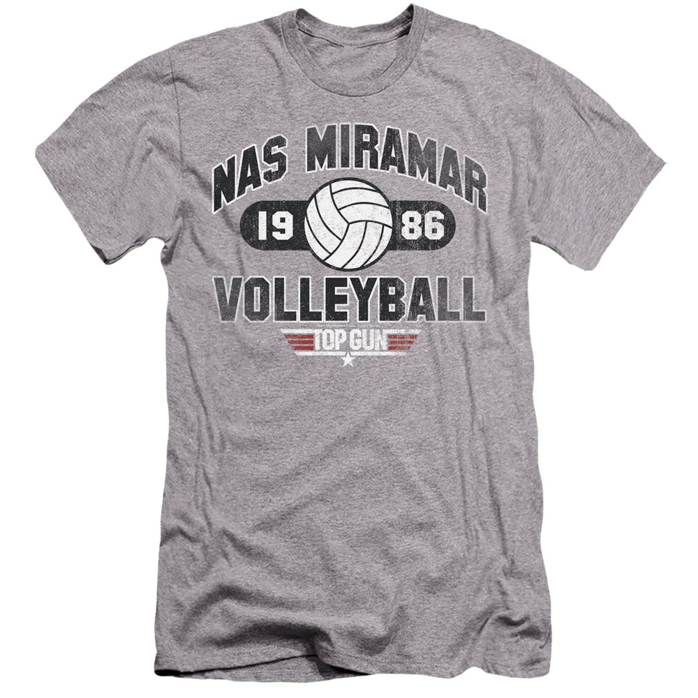 Top Gun - Nas Miramar Volleyball-premuim Canvas Adult Slim Fit 30/1 - Athletic Heather