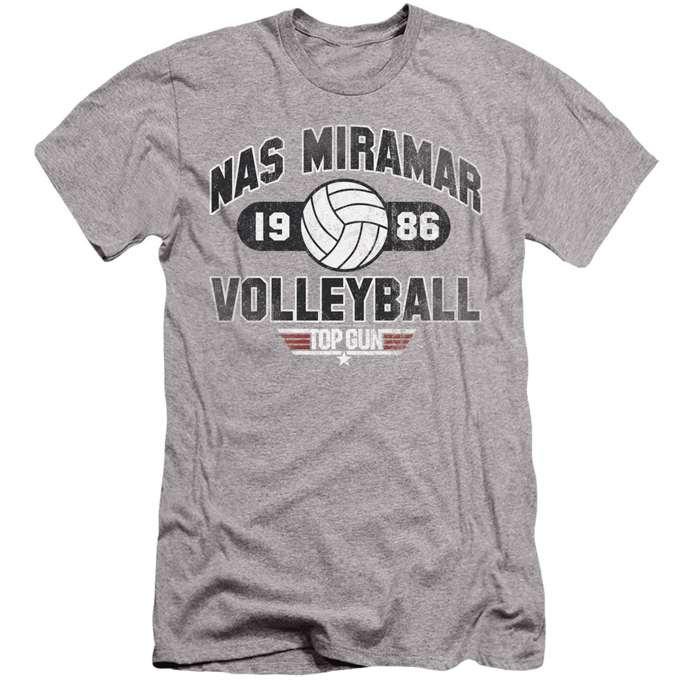 Top Gun - Nas Miramar Volleyball - Short Sleeve Adult 30/1 - Athletic Heather T-shirt