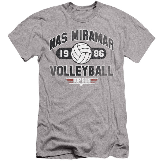 Top Gun - Nas Miramar Volleyball - Short Sleeve Adult 30/1 - Athletic Heather T-shirt