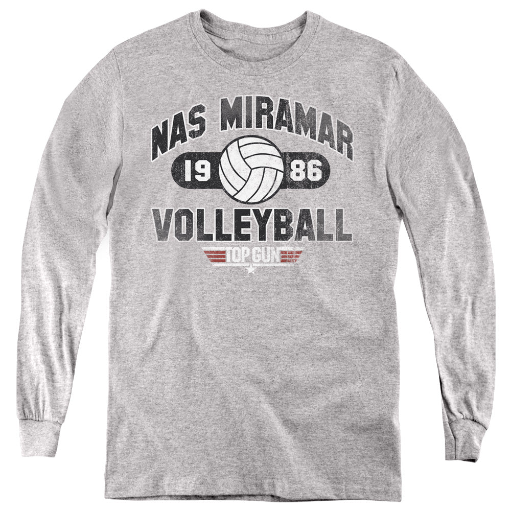 Top Gun - Nas Miramar Volleyball - Youth Long Sleeve Tee - Athletic Heather