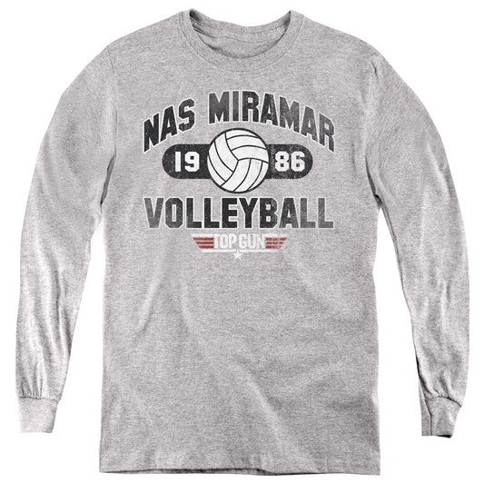 Top Gun - Nas Miramar Volleyball - Youth Long Sleeve Tee - Athletic Heather