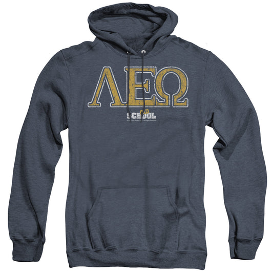 Old School - Leo - Adult Heather Hoodie - Navy