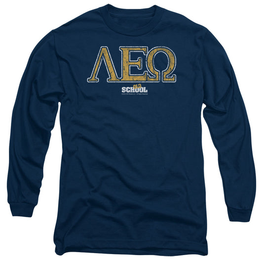 Old School - Leo - Long Sleeve Adult 18/1 - Navy T-shirt