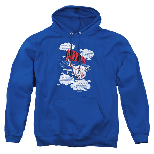 Airplane - Picked The Wrong Day - Adult Pull-over Hoodie - Royal Blue