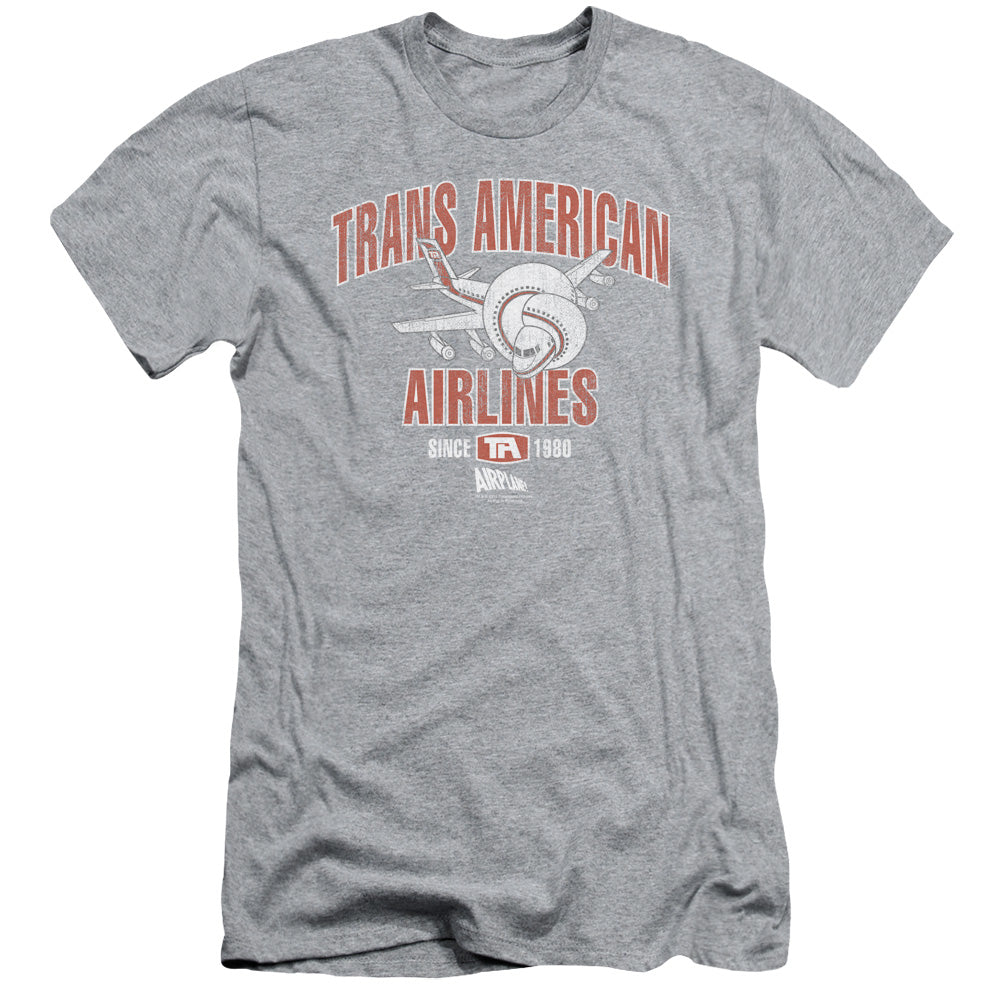 Airplane - Trans American - Short Sleeve Adult 30/1 - Athletic Heather T-shirt