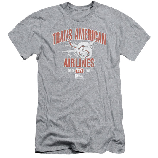 Airplane - Trans American - Short Sleeve Adult 30/1 - Athletic Heather T-shirt