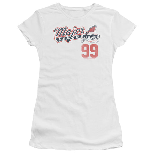 Major League - 99 - Short Sleeve Junior Sheer - White T-shirt