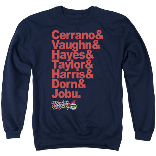 Major League - Team Roster - Adult Crewneck Sweatshirt - Navy