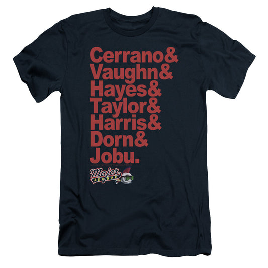 Major League - Team Roster - Short Sleeve Adult 30/1 - Navy T-shirt