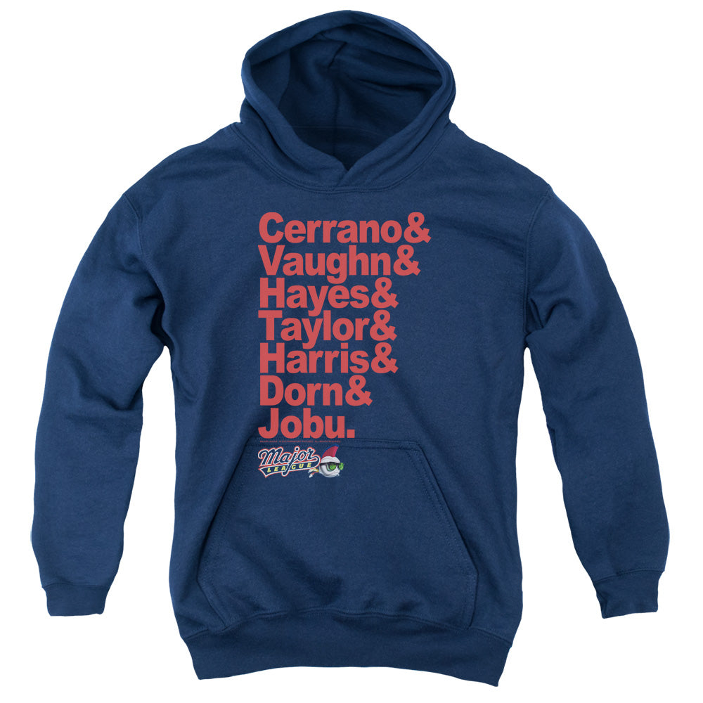 Major League - Team Roster - Youth Pull-over Hoodie - Navy