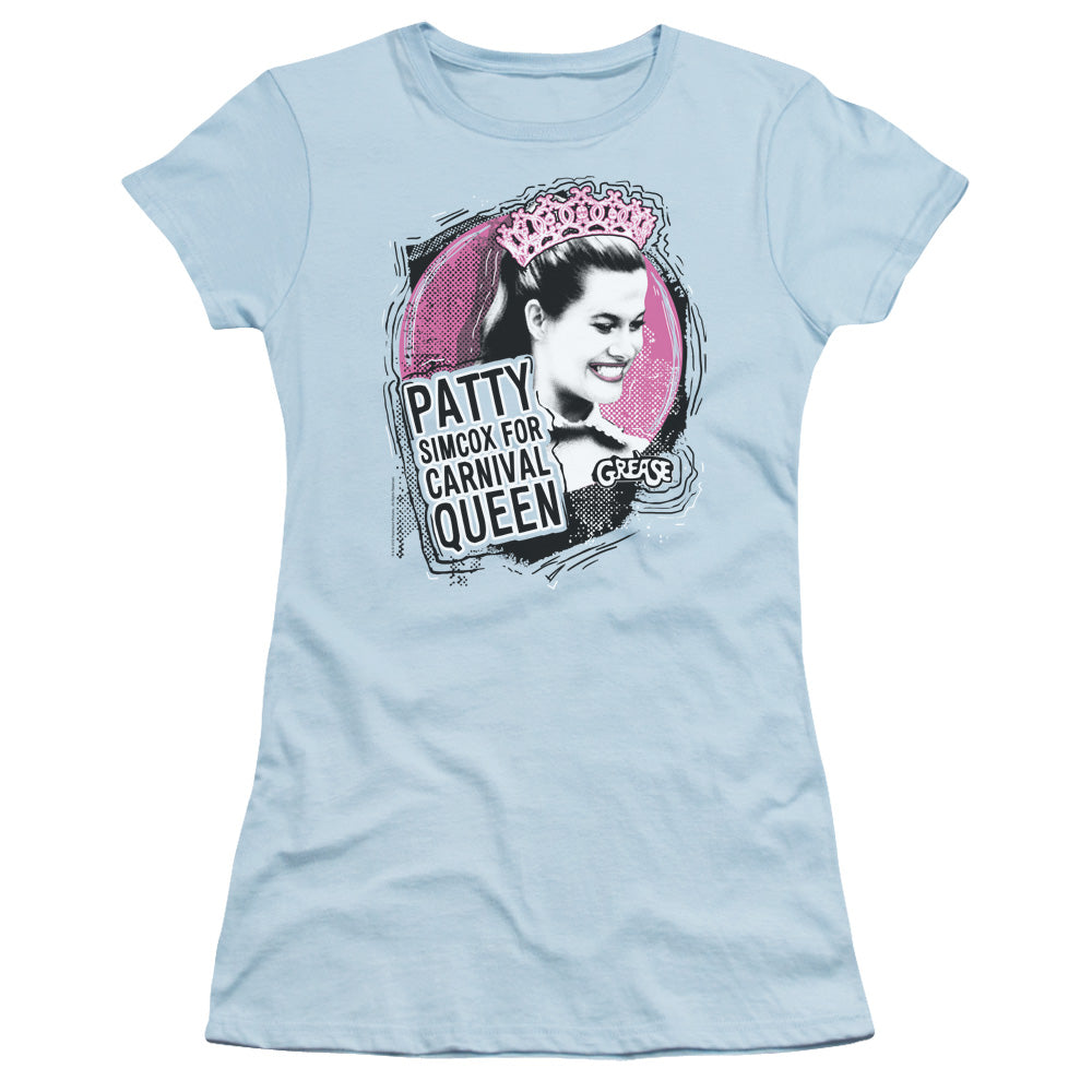 Grease - Carnival Queen - Short Sleeve Junior Sheer - Light Blue T-shirt