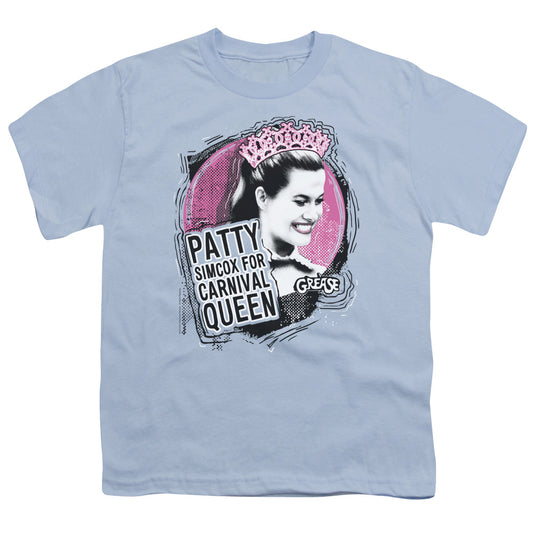 Grease - Carnival Queen - Short Sleeve Youth 18/1 - Light Blue T-shirt