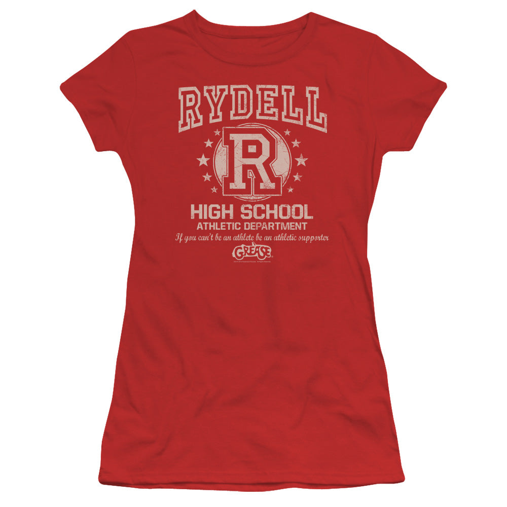 Grease - Rydell High - Short Sleeve Junior Sheer - Red T-shirt