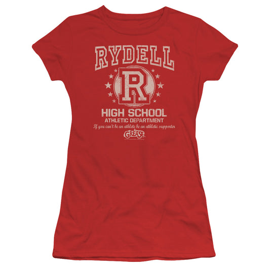 Grease - Rydell High - Short Sleeve Junior Sheer - Red T-shirt
