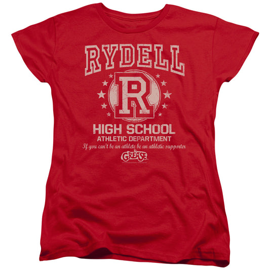 Grease - Rydell High - Short Sleeve Womens Tee - Red T-shirt