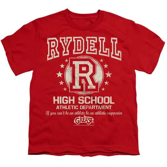Grease - Rydell High - Short Sleeve Youth 18/1 - Red T-shirt