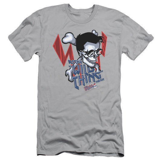Major League - Wild Skull - Short Sleeve Adult 30/1 - Silver T-shirt