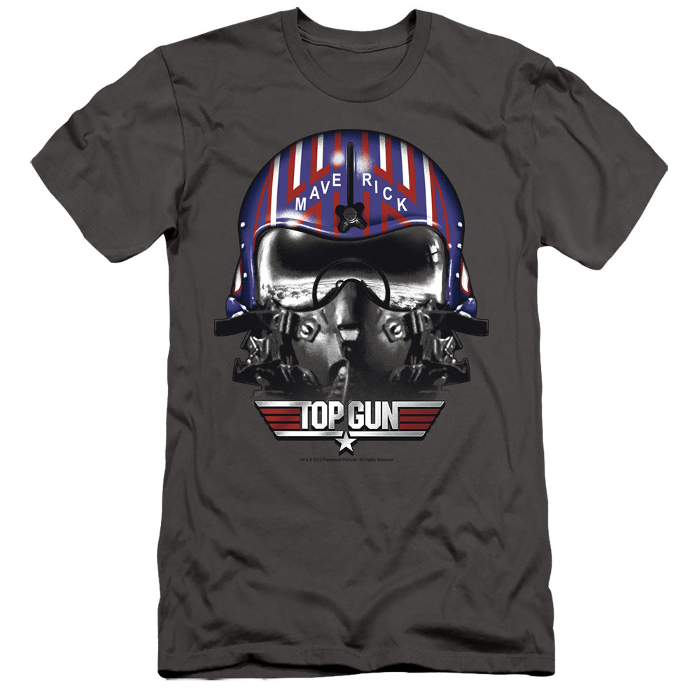 Top Gun - Maverick Helmet - Short Sleeve Adult 30/1 - Charcoal T-shirt