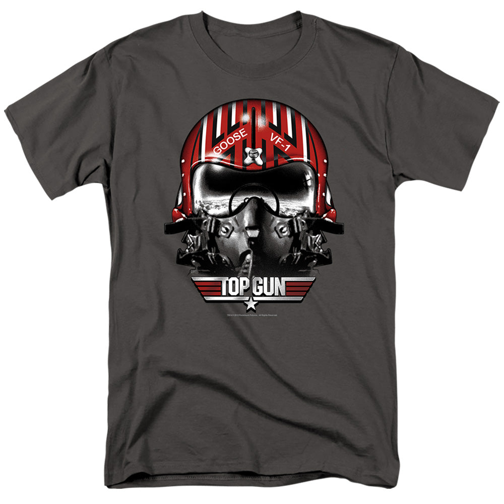 Top Gun - Goose Helmet - Short Sleeve Adult 18/1 - Charcoal T-shirt