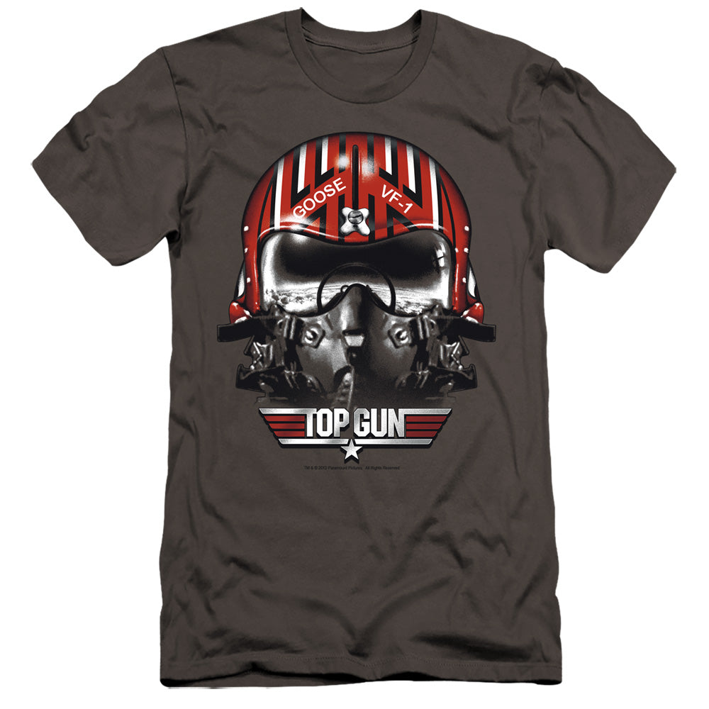 Top Gun - Goose Helmet-premuim Canvas Adult Slim Fit 30/1 - Charcoal