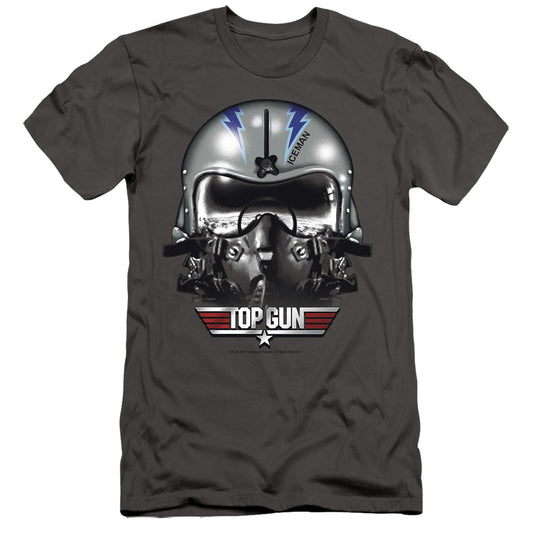 Top Gun - Iceman Helmet - Short Sleeve Adult 30/1 - Charcoal T-shirt