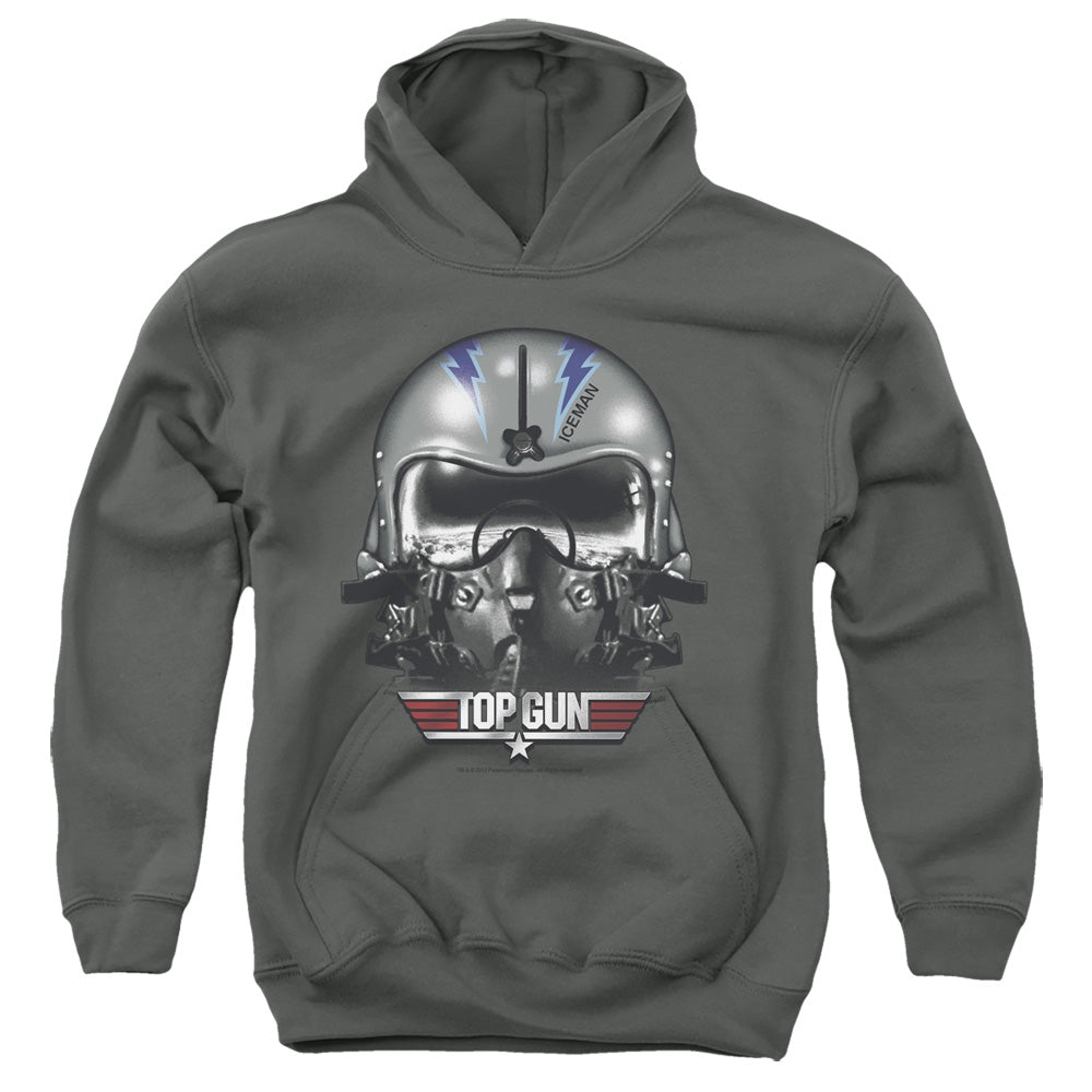 Top Gun Iceman Helmet-youth Pull-over Hoodie - Charcoal