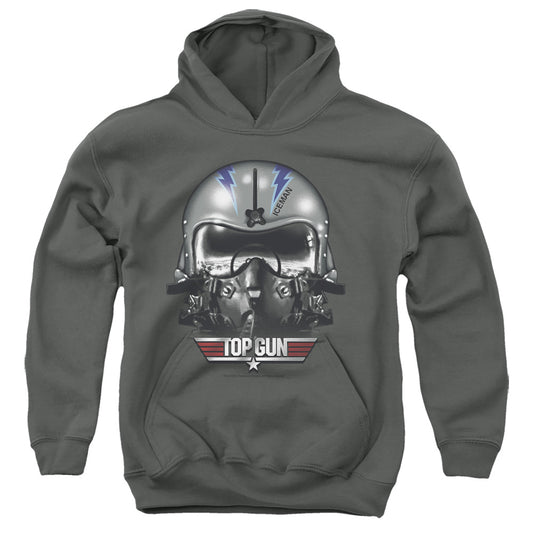 Top Gun Iceman Helmet-youth Pull-over Hoodie - Charcoal