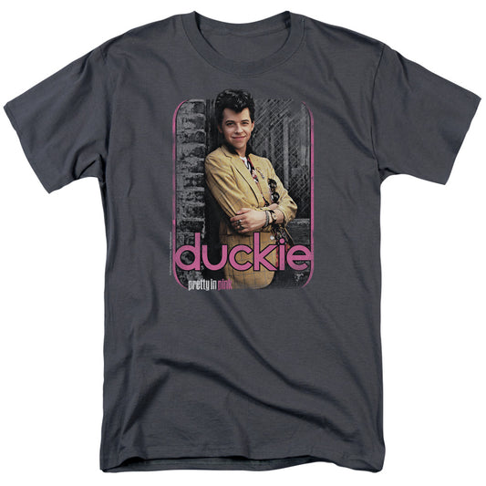 Pretty In Pink - Just Duckie - Short Sleeve Adult 18/1 - Charcoal T-shirt