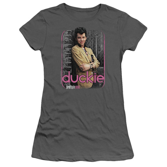Pretty In Pink - Just Duckie - Short Sleeve Junior Sheer - Charcoal T-shirt