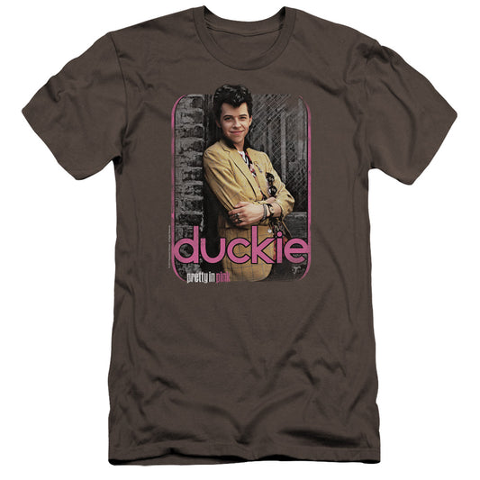 Pretty In Pink - Just Duckie-premuim Canvas Adult Slim Fit 30/1 - Charcoal