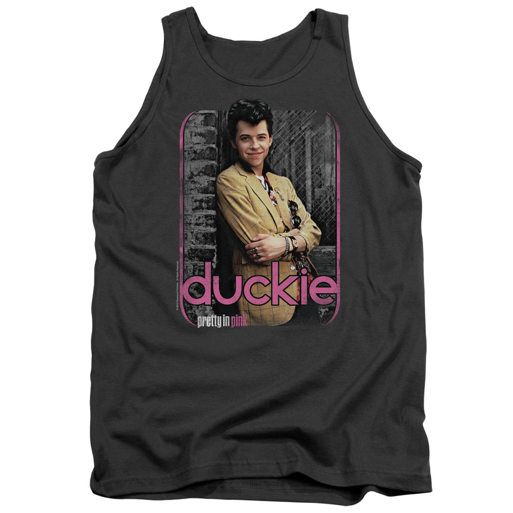 Pretty In Pink - Just Duckie - Adult Tank - Charcoal